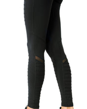 Load image into Gallery viewer, Athletique Low-Waisted Ribbed Leggings With Hidden Pocket and Mesh