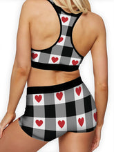 Load image into Gallery viewer, Plaid Hearts Ellie Sports Bra
