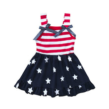 Load image into Gallery viewer, Toddler Baby Girls Dress Star Print 4th Of July