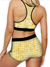 Load image into Gallery viewer, Yellow Hearts Ellie Sports Bra