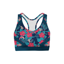 Load image into Gallery viewer, Tropical Flamingo Sports Bra