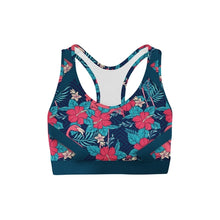 Load image into Gallery viewer, Tropical Flamingo Sports Bra