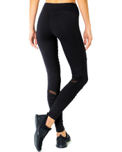 Load image into Gallery viewer, Athletique Low-Waisted Ribbed Leggings With Hidden Pocket and Mesh
