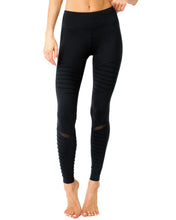 Load image into Gallery viewer, Athletique Low-Waisted Ribbed Leggings With Hidden Pocket and Mesh
