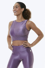 Load image into Gallery viewer, VIOLET CROPPED SPORTS BRA
