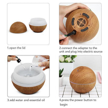 Load image into Gallery viewer, Wooden Design Cool Mist Humidifier
