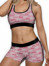 Load image into Gallery viewer, Pink Love Ellie Sports Bra
