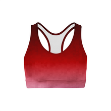 Load image into Gallery viewer, Crimson Triangles Sports Bra
