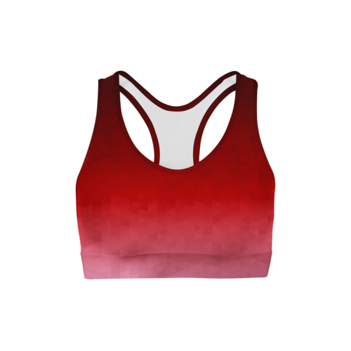 Crimson Triangles Sports Bra