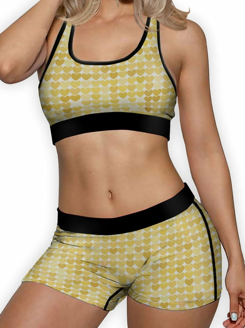 Yellow Hearts Ellie Sports Bra