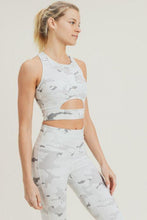 Load image into Gallery viewer, Snow Camo Sport Crop Top
