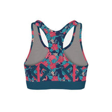 Load image into Gallery viewer, Tropical Flamingo Sports Bra
