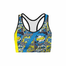 Load image into Gallery viewer, Comic Strips Sports Bra
