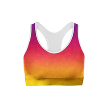 Load image into Gallery viewer, Sunset Triangles Sports Bra
