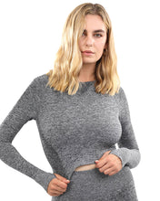 Load image into Gallery viewer, Cadrina Seamless Sports Top - Grey
