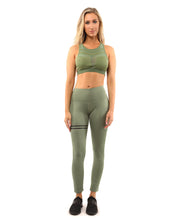 Load image into Gallery viewer, Huntington Set - Leggings &amp; Sports Bra - Olive Green
