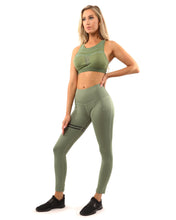 Load image into Gallery viewer, Huntington Set - Leggings &amp; Sports Bra - Olive Green
