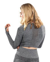 Load image into Gallery viewer, Cadrina Seamless Sports Top - Grey
