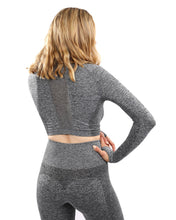 Load image into Gallery viewer, Cadrina Seamless Sports Top - Grey
