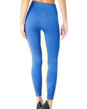 Load image into Gallery viewer, Mesh Seamless Legging with Ribbing Detail - Blue
