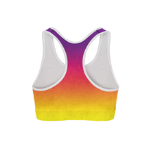 Load image into Gallery viewer, Sunset Triangles Sports Bra
