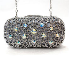 Load image into Gallery viewer, LO2364 - Imitation Rhodium White Metal Clutch with Top Grade Crystal
