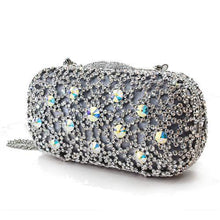 Load image into Gallery viewer, LO2364 - Imitation Rhodium White Metal Clutch with Top Grade Crystal
