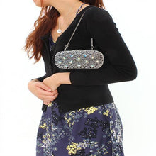 Load image into Gallery viewer, LO2364 - Imitation Rhodium White Metal Clutch with Top Grade Crystal
