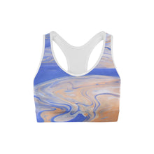 Load image into Gallery viewer, Blue Liquid Sports Bra
