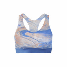Load image into Gallery viewer, Blue Liquid Sports Bra
