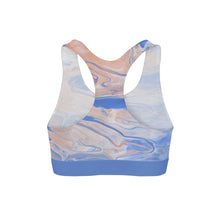 Load image into Gallery viewer, Blue Liquid Sports Bra
